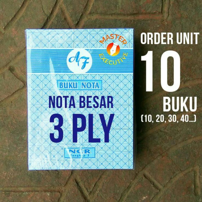 [Pak - 10 Buku] AF Buku Nota Kontan Besar 3 ply NCR / B3 Rangkap