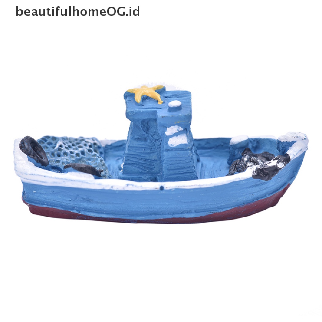 1pc Miniatur Kapal Yacht Untuk Dekorasi Taman