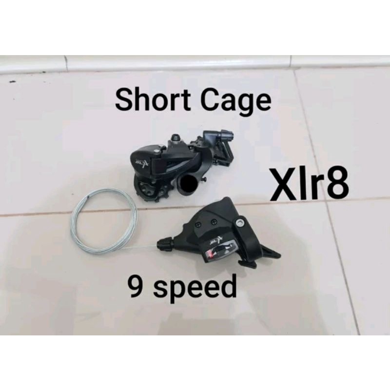 Mini Groupset RD Shifter 9 Speed XLR8 Short Cage rd sepeda shifter sepeda