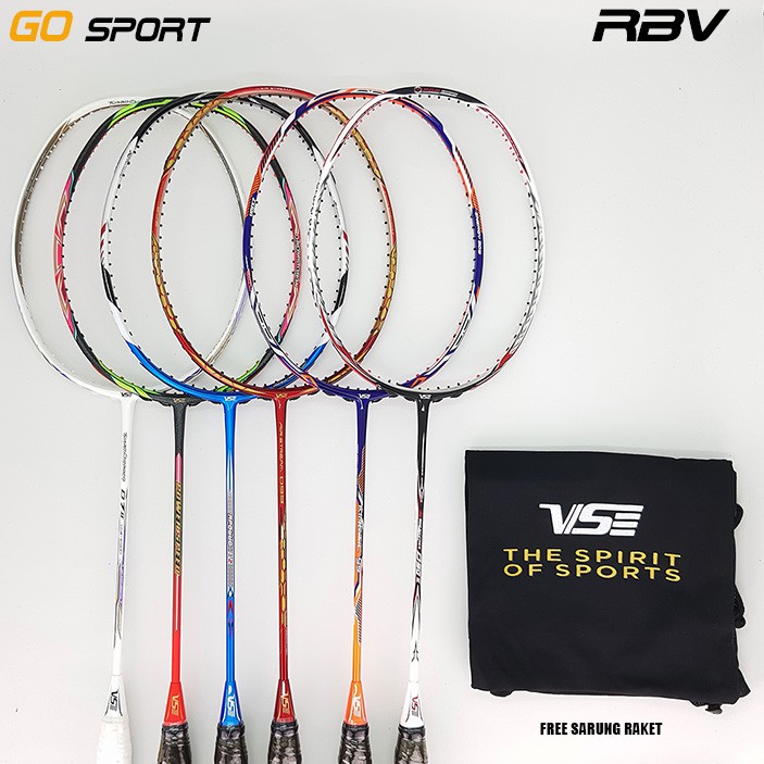 RBV Raket Badminton raket bulutangkis VSE 28 lbs free Cover kain