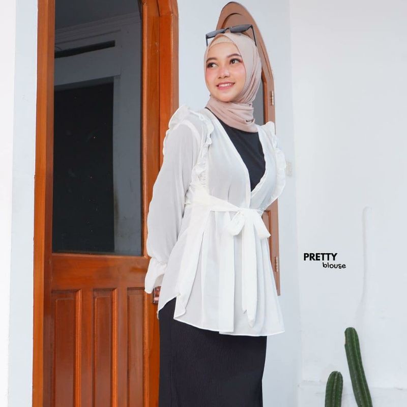 BLOUSE CERUTY DEALOVA | TARTAN MIZU | LUCIA WOLFIS | PRETTY RUFFLE BLOUSE-8