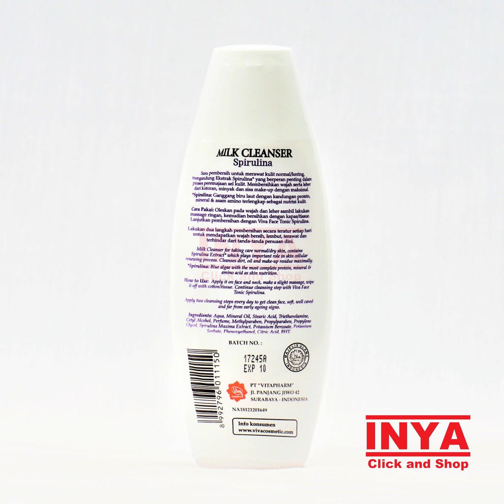 VIVA MILK CLEANSER SPIRULINA 100ml - Pembersih Wajah