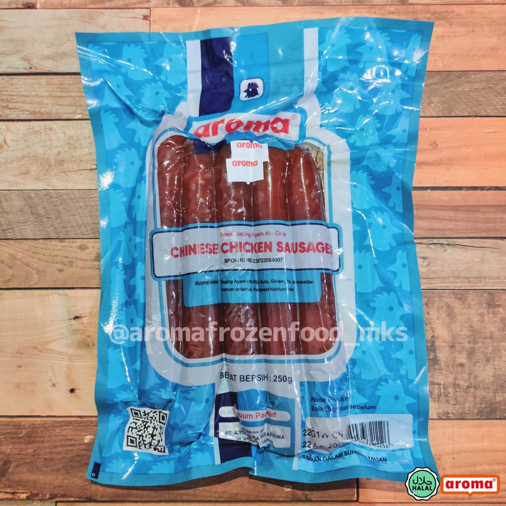 

AROMA CHINESE CHICKEN SAUSAGES (LAPCHIONG AYAM / SOSIS AYAM) 250 GR / LAP CHIONG / LAP JIONG / LAP CIONG