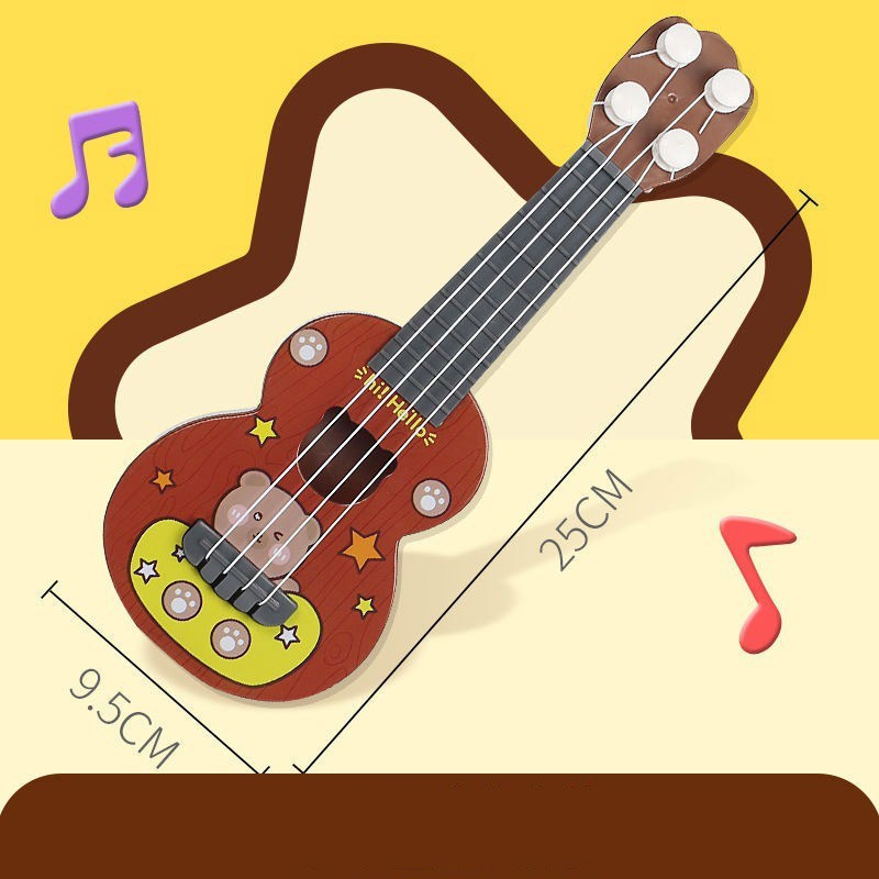 CR CM-P26 Alat Musik Gitar Ukulele Kayu Edukasi Anak / Gitar Mini Senar 4 Musik Mainan Anak-5
