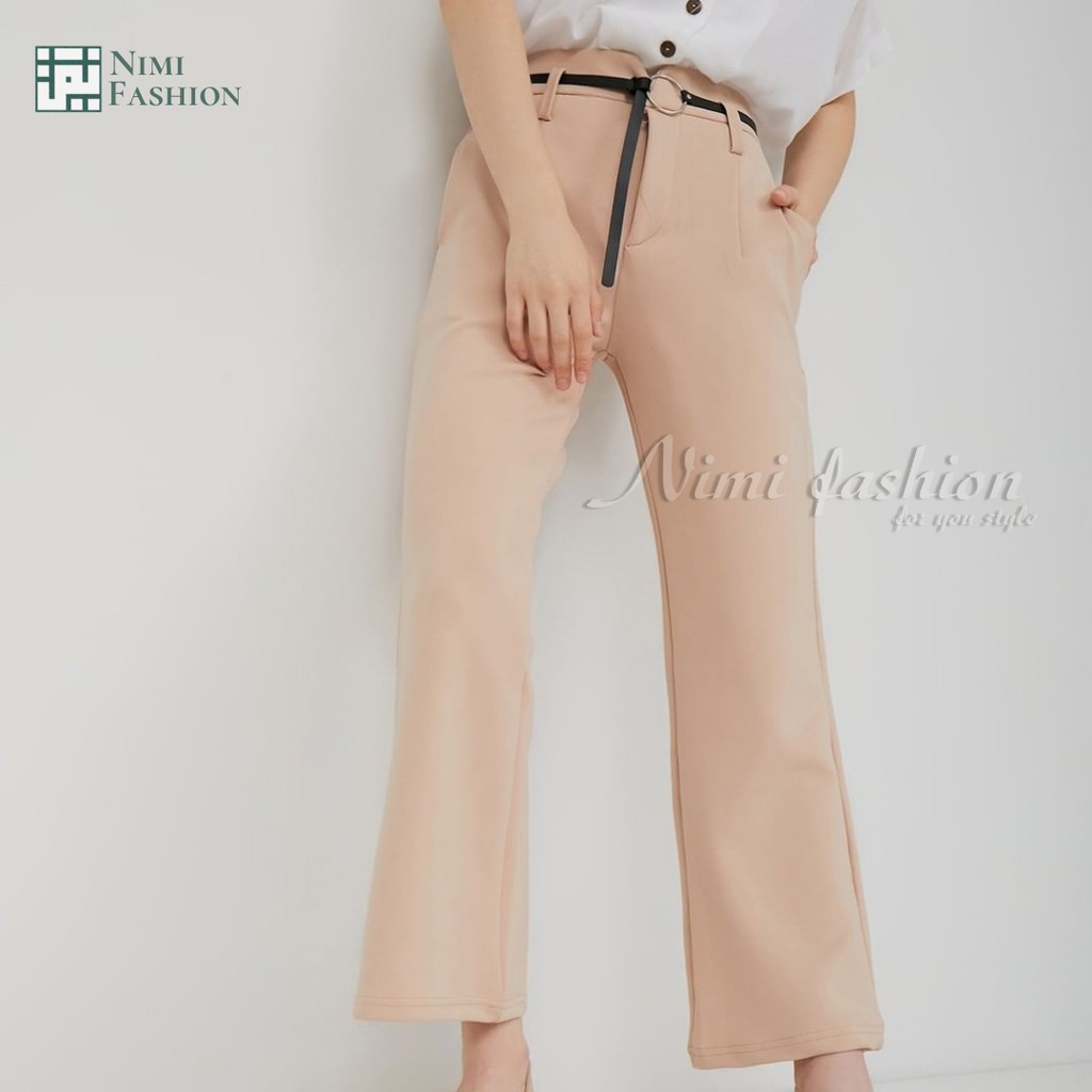 NIMI - Venya Pants Celana Cutbray Scuba Premium HigtWaist Cutbray Palazzo Office Pants