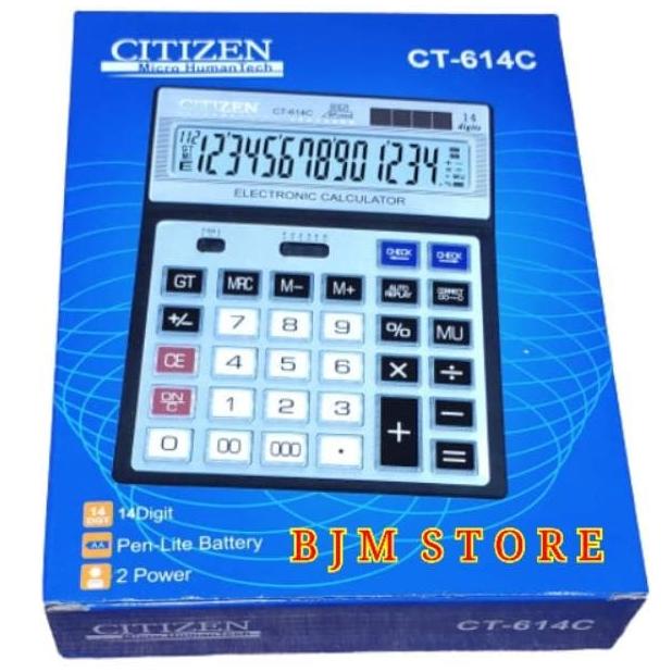 

siap kirim] KALKULATOR CITIZEN CT614 - CALCULATOR CITIZEN CT-614-C TOMBOL BESAR