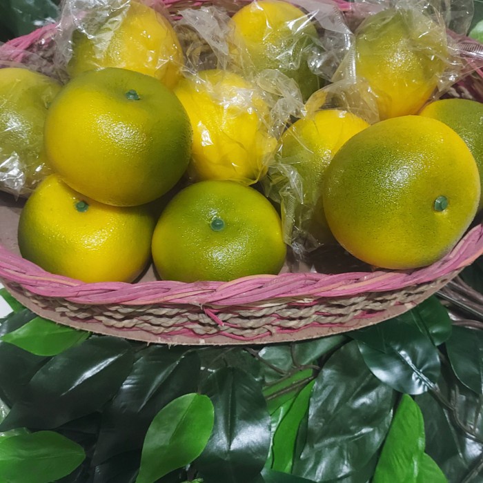 PROMO buah jeruk hias orange artificial buah palsu pajangan jus replika buah