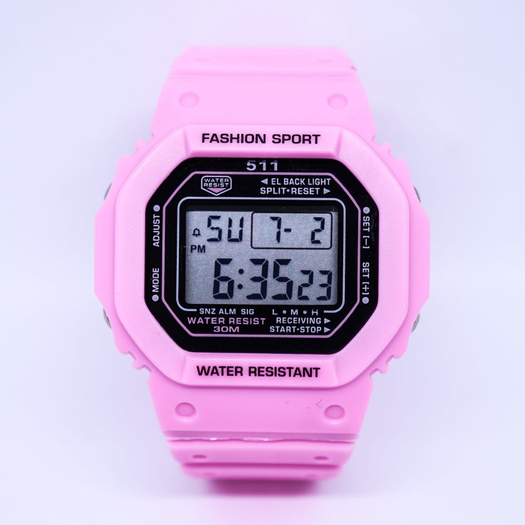 Jam Tangan Q&amp;Q Digital Strap Rubber Water Resist.