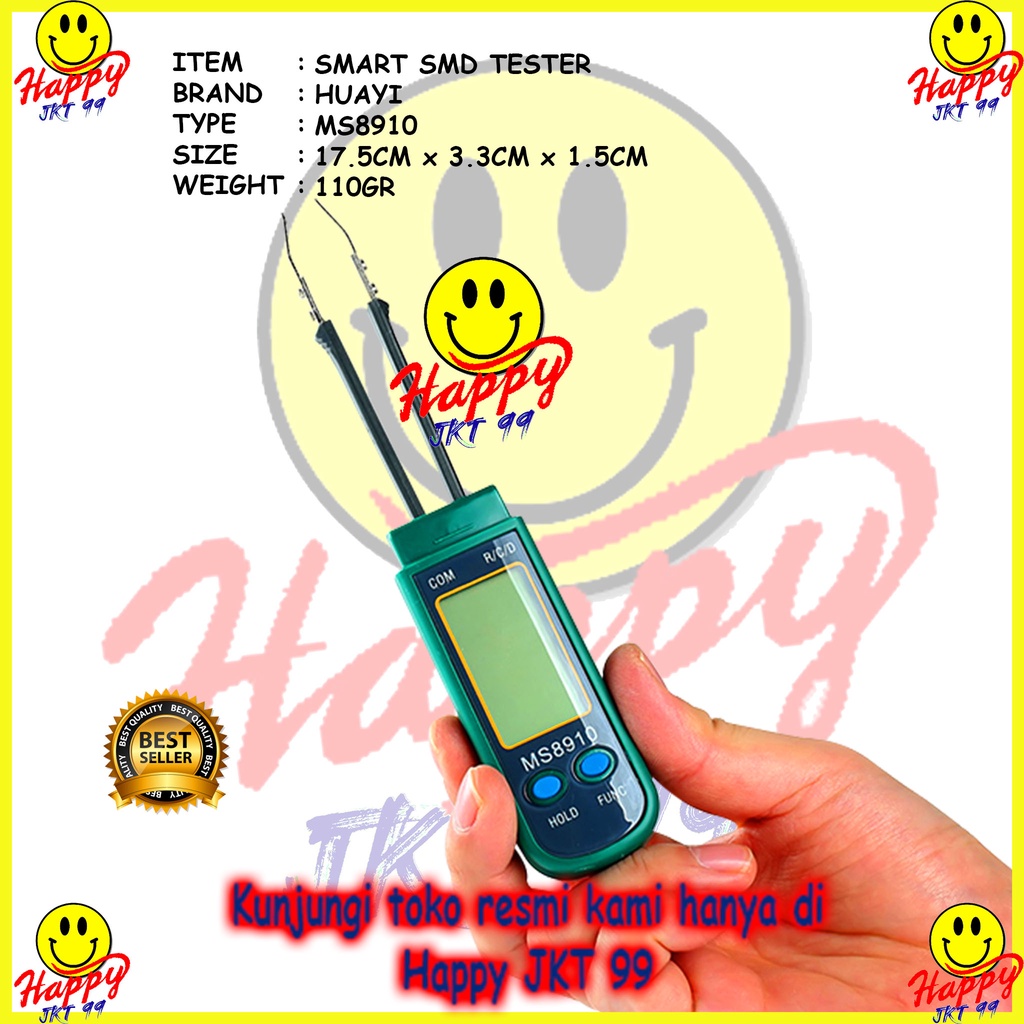 [ HAPPY JKT 99 ] SMART ESR SMD TESTER MASTECH HUAYI MS-8910 MS8910 MS 8910