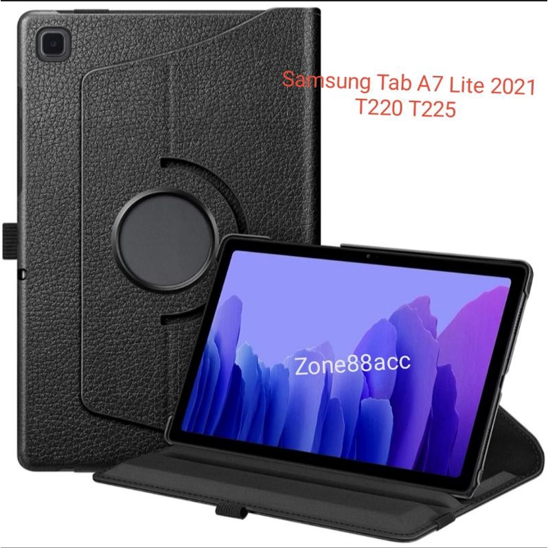 Samsung Galaxy Tab A7 Lite 2021 T220 T225 Case Rotary Casing Cover Flip Smart Leather Sarung Book