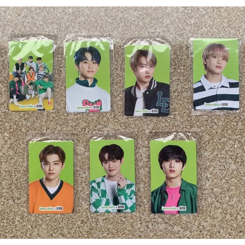 photocard pc poca lemonilo x nct dream. mark ot7 grup renjun haechan jaemin jeno haechan jisung