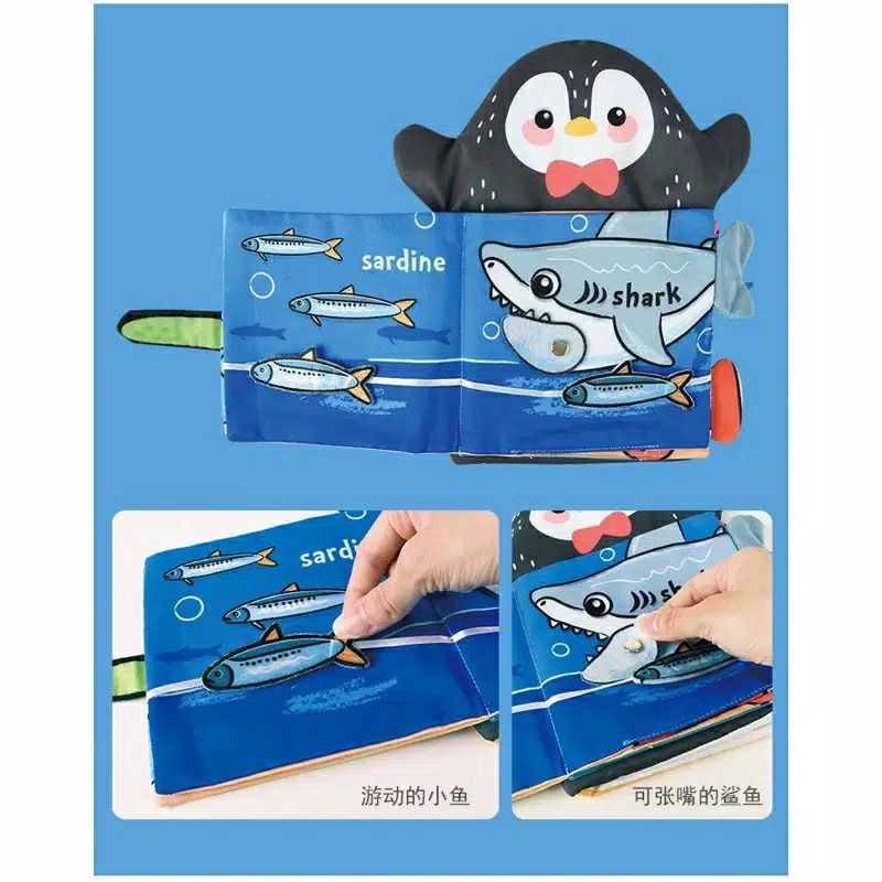 2 in 1 soft book boneka tangan - hand puppet softbook