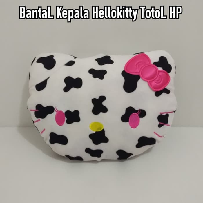 BANTAL BONEKA SOFA KURSI RUANG TAMU MOBIL HELLO KITTY HITAM PUTIH A