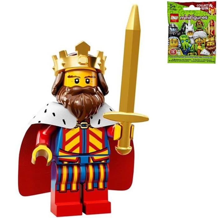LEGO MINIFIGURES Series Minifigure Seri 13 #1 Classic King Segel-MISP