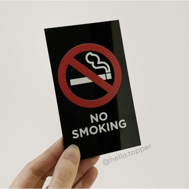 

Sign Mini No Smoking Akrilik Printed 12x7 | Label Dilarang Merokok helloto99 Segera Beli