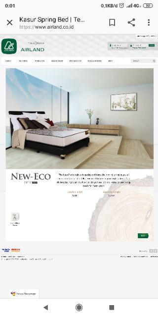 Springbed Central Deluxe Plus Pocket Spring Fullset Kasur, Divan, Sandaran