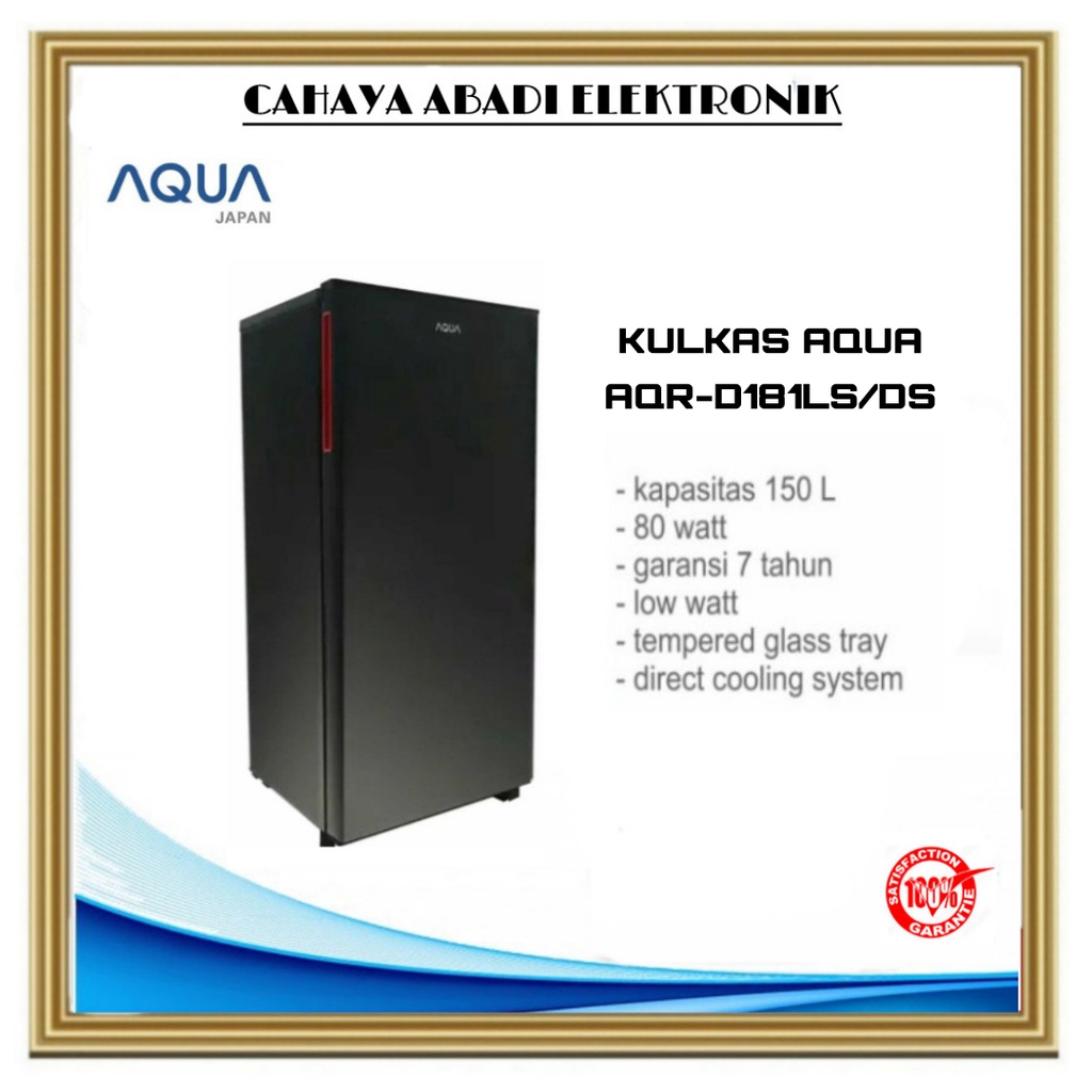 Aqua Kulkas 1 Pintu AQR D 181 LS / AQR-D181LS / AQRD 181