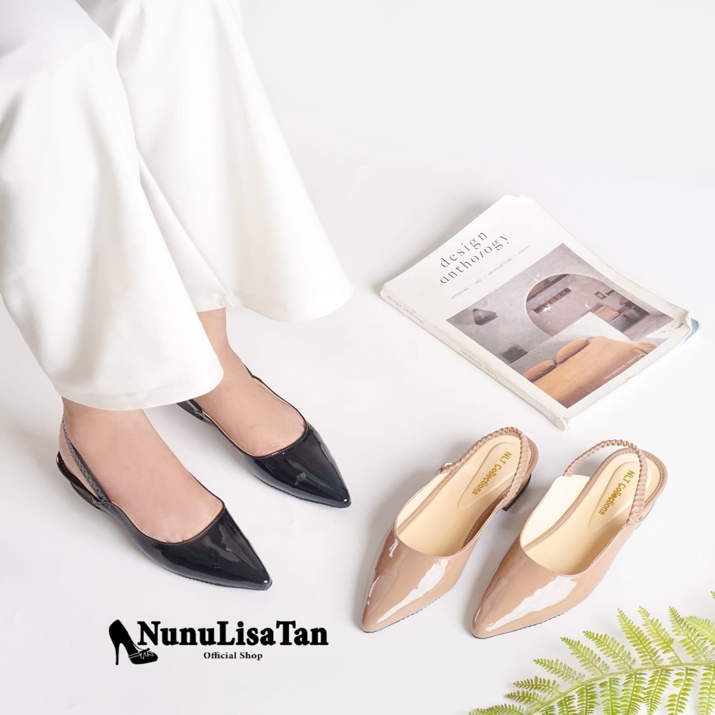 NunuLisaTan- heels ka 3 cm model terbaru glossy HAPPY