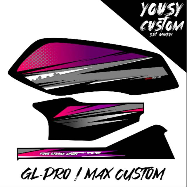 Striping GL Pro Max Custom Ritrama/Hologram Cutting Laminasi Glossy
