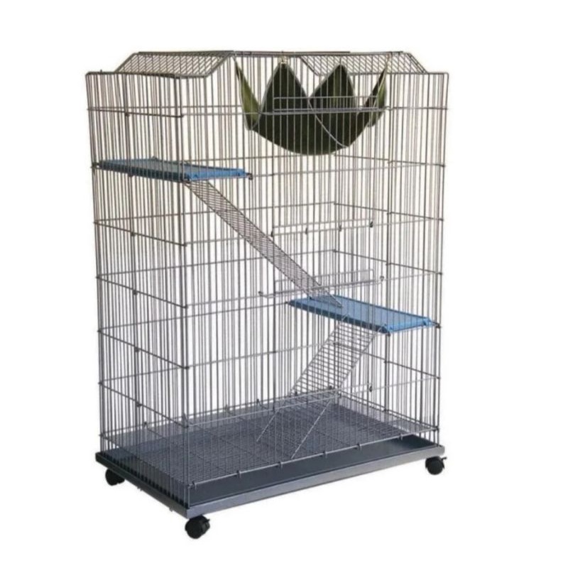Kandang Kucing Besi Tingkat 3 Lantai C-222 - Kandang Kucing Octagon Tingkat