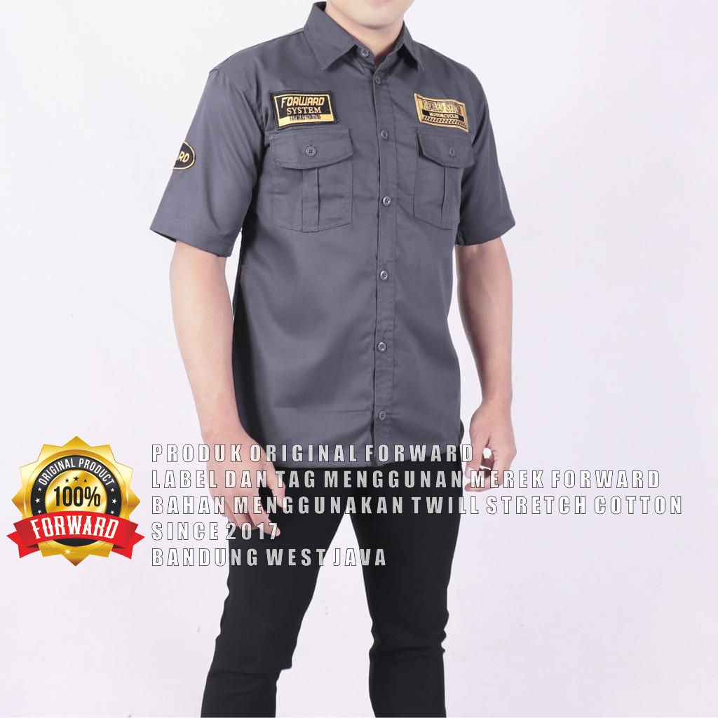 WORKSHIRT SS - SERI KEMEJA PATCH Pendek 3 WARNA/ Baju Kerja Lapangan Nyaman Dipakai BY FORWARD System K1 Lanzclothing