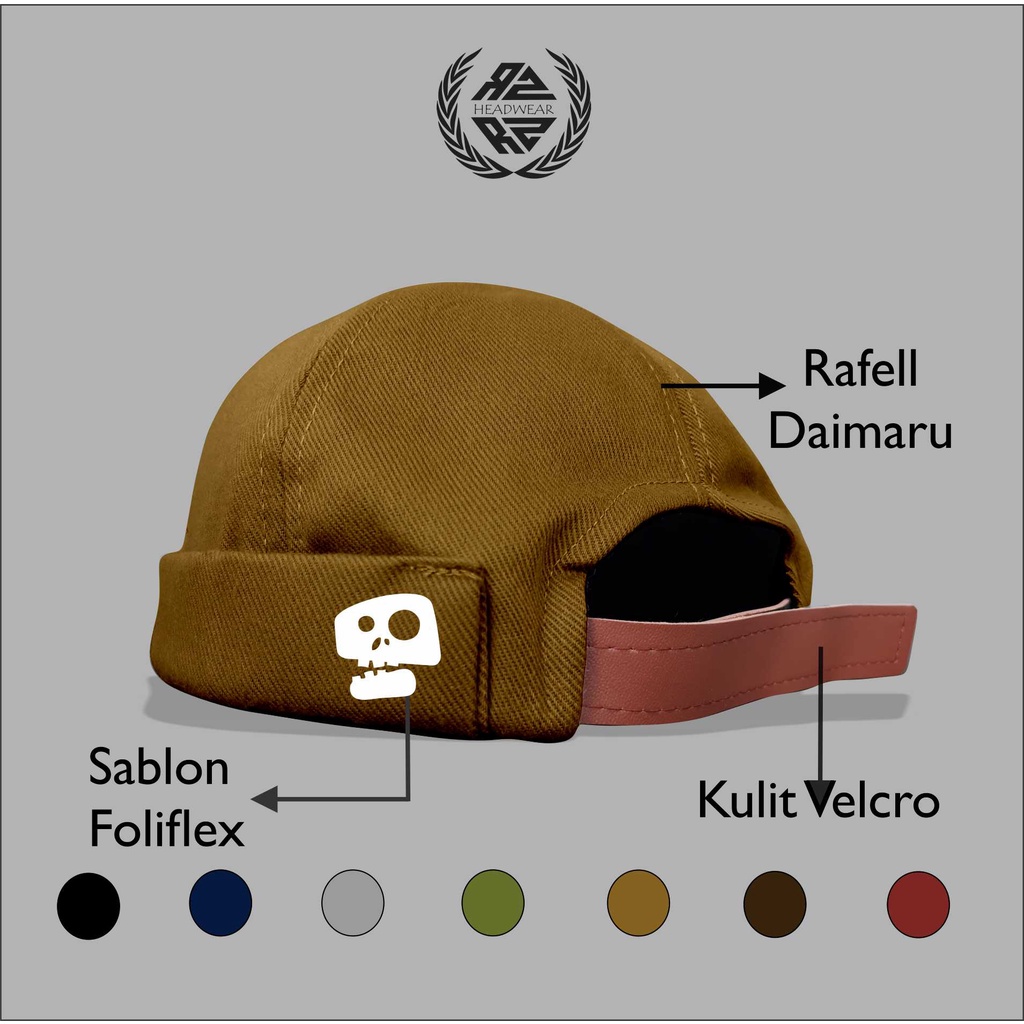 Topi Pria Peci Uas Mikihat Dewasa Logo Cranium Kaligrafi Muslim Kwalitas Import