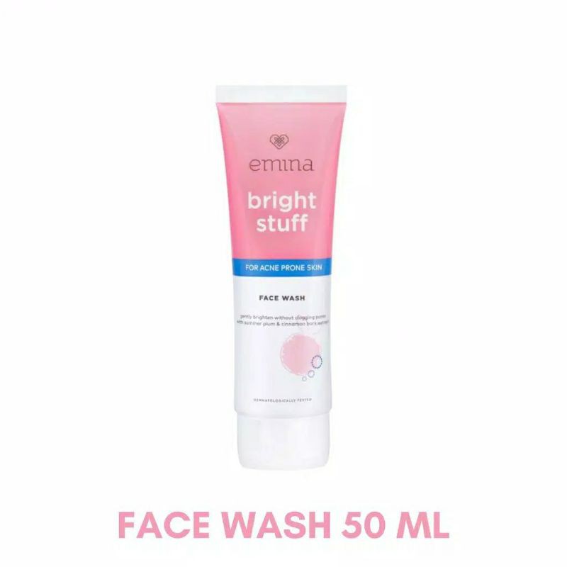 ☃️Cutezz_Ching1☃️Emina Bright Stuff For Acne Prone Skin Face Wash 50ml