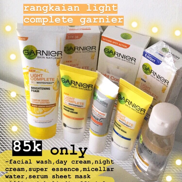 RANGKAIAN PRODUK GARNIER LIGHT COMPLETE MURAH LENGKAP