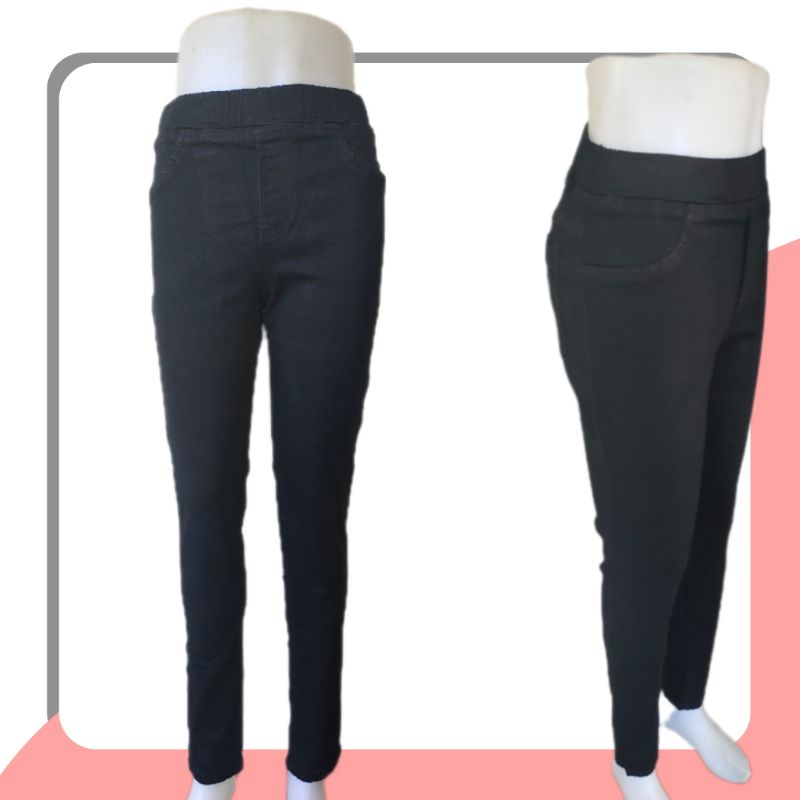 CELANA JEANS WANITA PREMIUM IMPOR PINGGANG KARET / jegging jeans panjang legging jeans panjang wanita terbaru terkini jins jean Jegging Jeans / Jegging / Jeans Skinny / Celana Jeans Wanita /