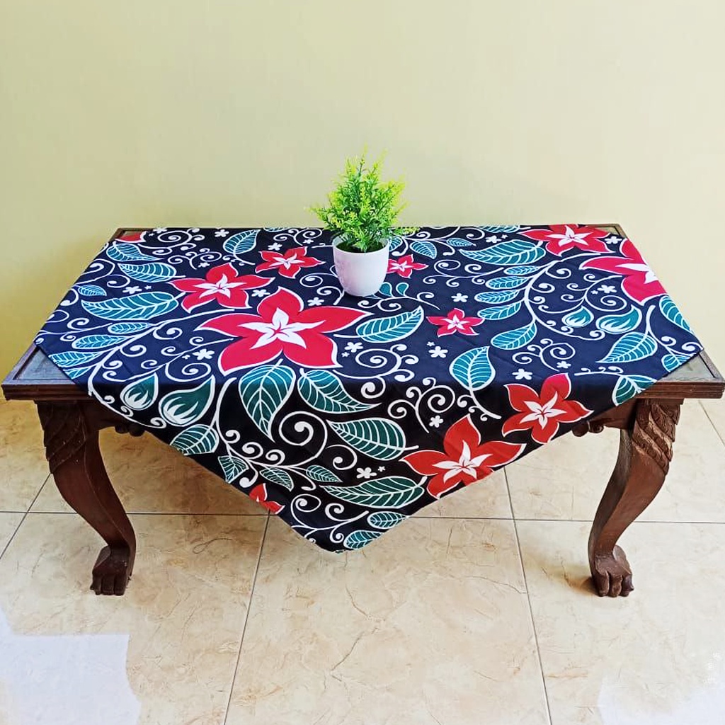 [✅COD] Taplak Meja Kain Kotak 100x100cm Ruang Tamu Makan Kantor Guru Sekolahan Belajar Ulang Tahun Motif Minimalis Aesthetic Batik Modern Mewah Estetik Dekorasi Perlengkapan Rumah Alas Serbaguna