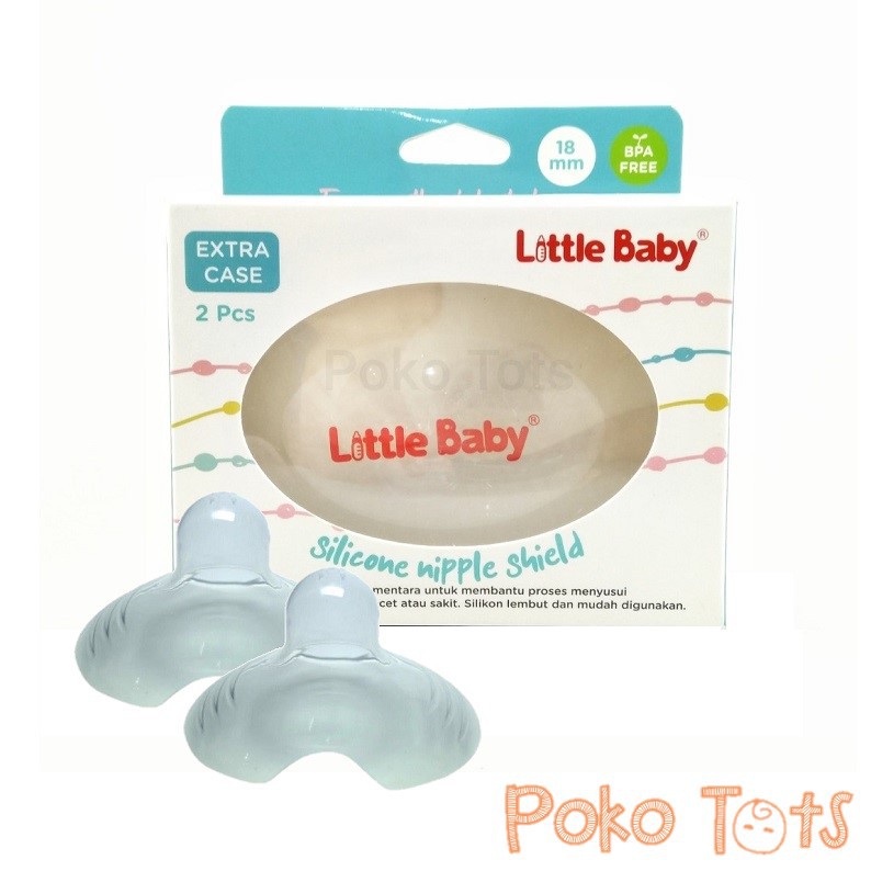 Little Baby Silicone Nipple Shield With Case Isi 2 Pelindung Puting Plus Tempat WHS