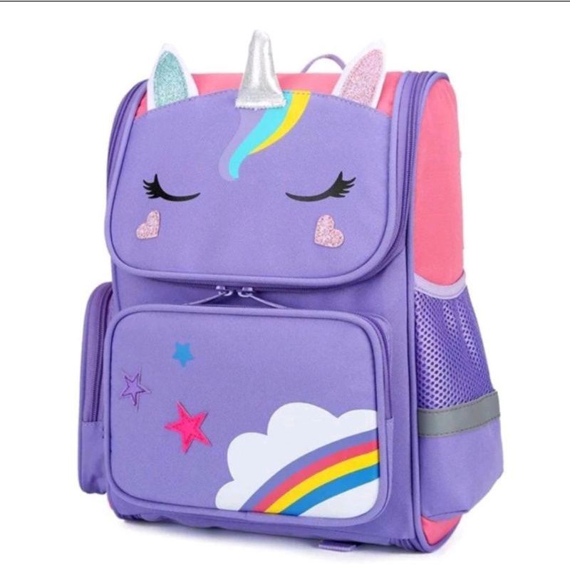 Tas ransel backpack karakter Unicorn/Batman ransel anak Sekolah Paud Tk SD perempuan/Laki laki Import