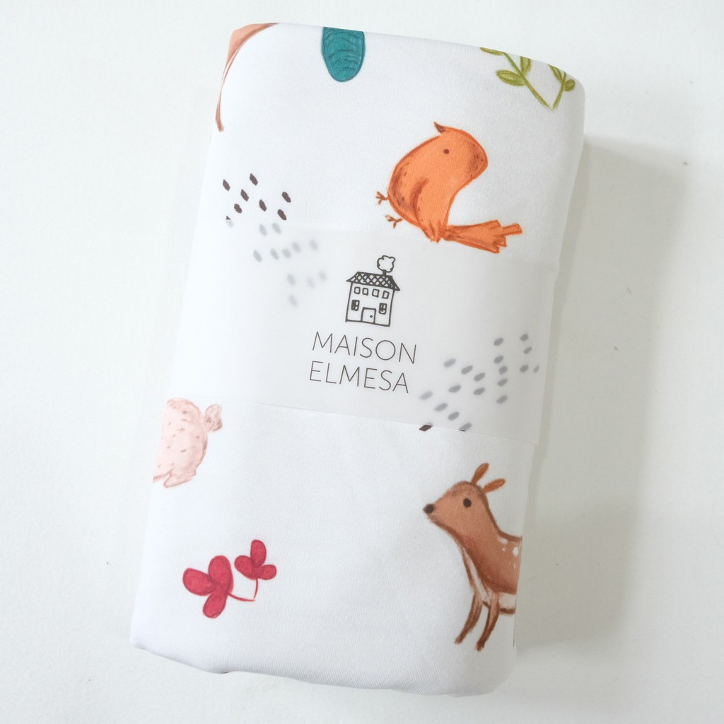 [Reguler Blanket - TIDAK bisa tambah nama] Maison Elmesa Selimut Bayi - Animal Chalk