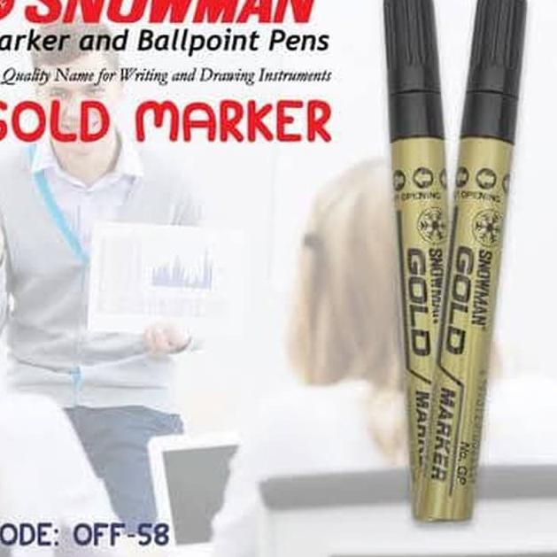 

Gratis Ongkir!! (wub-713) SPIDOL SNOWMAN GOLD PAINT MARKER SNOWMAN FINE GOLD SPIDOL EMAS GP12