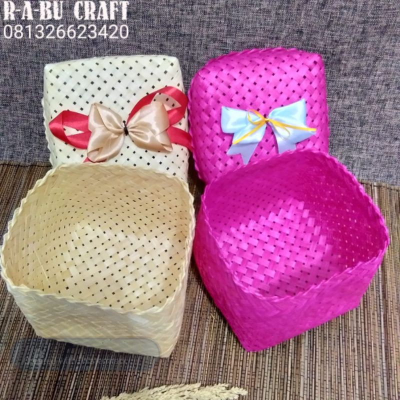 Promo BESEK BOKOR BALI - Anyaman Bambu - Wadah Nasi - Tempat Makanan - Box Kue - Kue Kering - Hampre