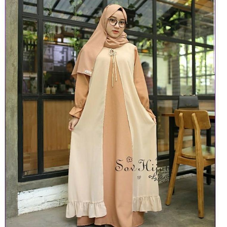 ➔ Gamis Wanita Remaja Pesta Mewah Kekinian Premium Terlaris Syari Wanita Terbaru 2021 Polos あ