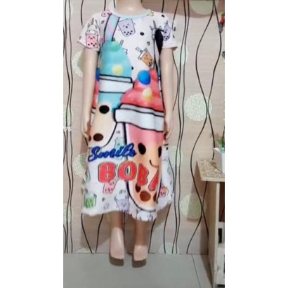 TERBARU DRESS TURUN NAIK MOTIF BOBA VIRAL TIKTOK  Dress Anak 3-8 THN Tahun Baju Turun Naik lagi vira