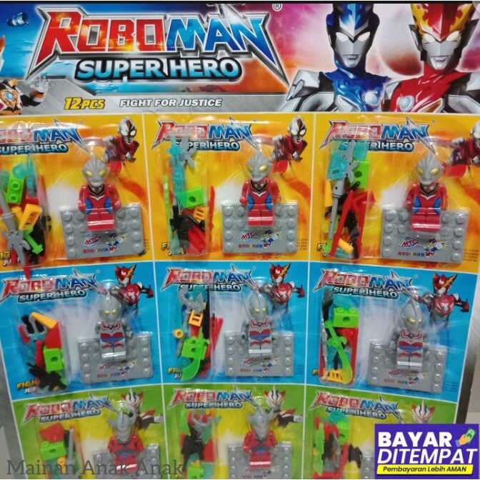 4 pcs Mainan Lego Ninja Ultraman / mainan Lego Ultraman anak/ mainan edukasi anak.