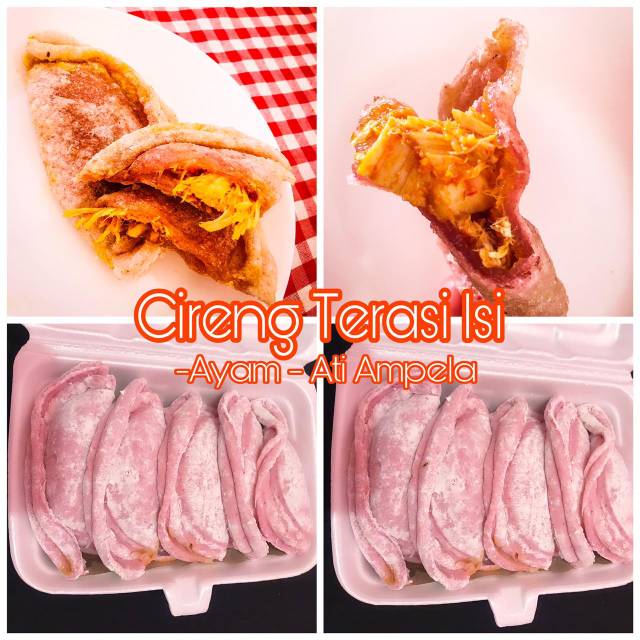 

Cireng isi marema isi 10 pcs . Ada kulit putih dan kulit terasi aman di vakum