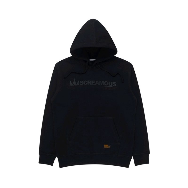 SCREAMOUS HOODIE PULLOVER - TINTY BLACK ON BLACK