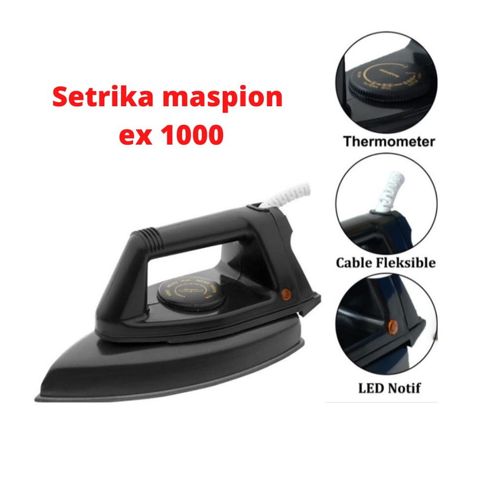 Maspion Setrika Ex 1000 Setrika Maspion Ex 1000 Setrika Baju Maspion Ex 1000 Gosokan Baju Maspion Shopee Indonesia