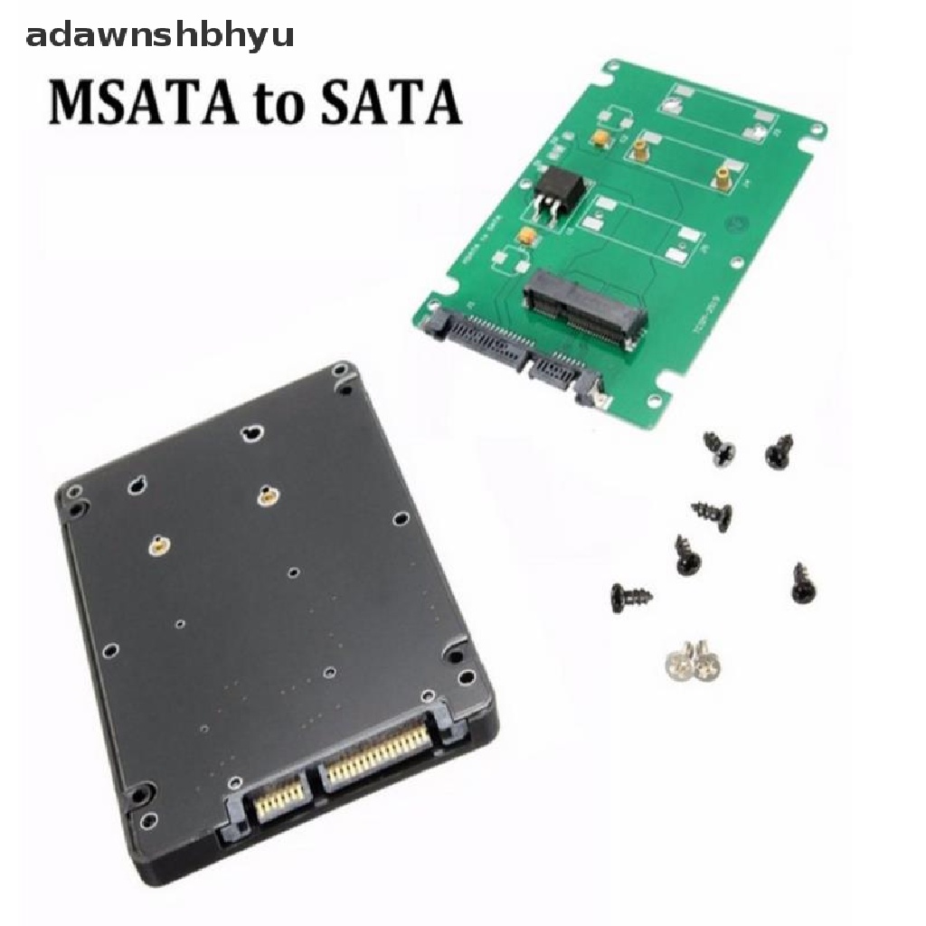 [adawnshbhyu] Konektor Kartu Converter Adapter SSD mSATA Ke 2.5inch SATA 3dengan Casing 2.5inch