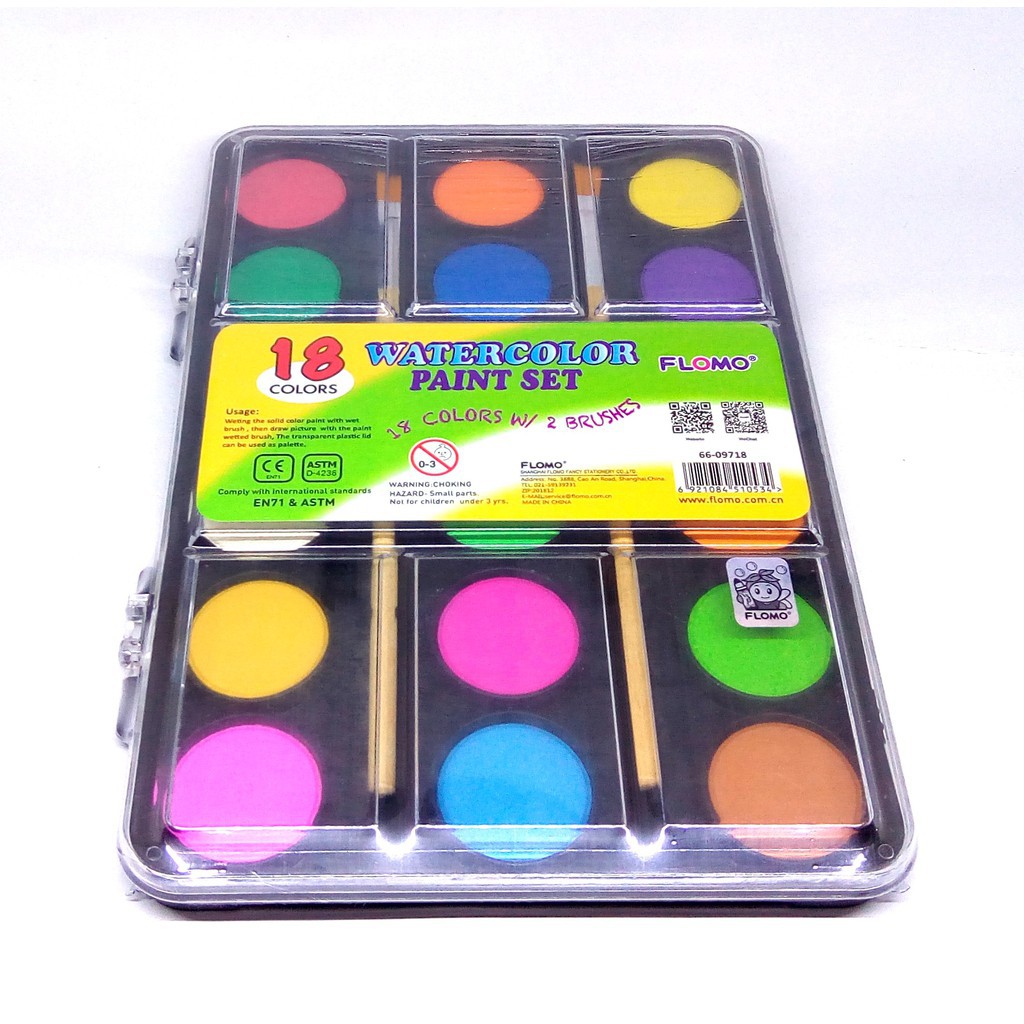 Flomo Water Color Paint Cake 18 Colours