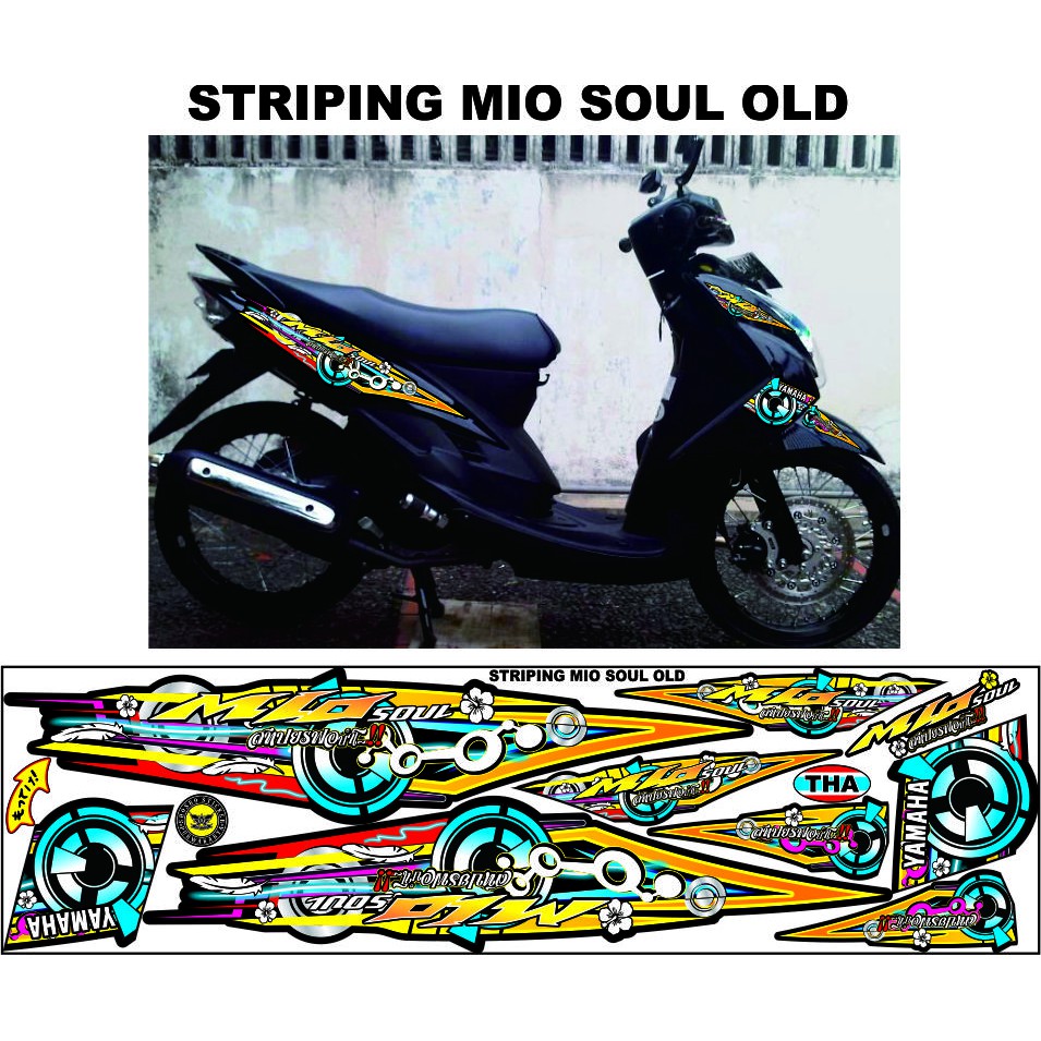 STRIPING THAILOOK MIO SOUL OLD STICKER ALL MIO SOUL KARBU STRIPING VARIASI