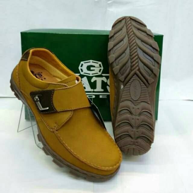 Sepatu kulit pria GATS TO 2209 TAN.soft leather by gats