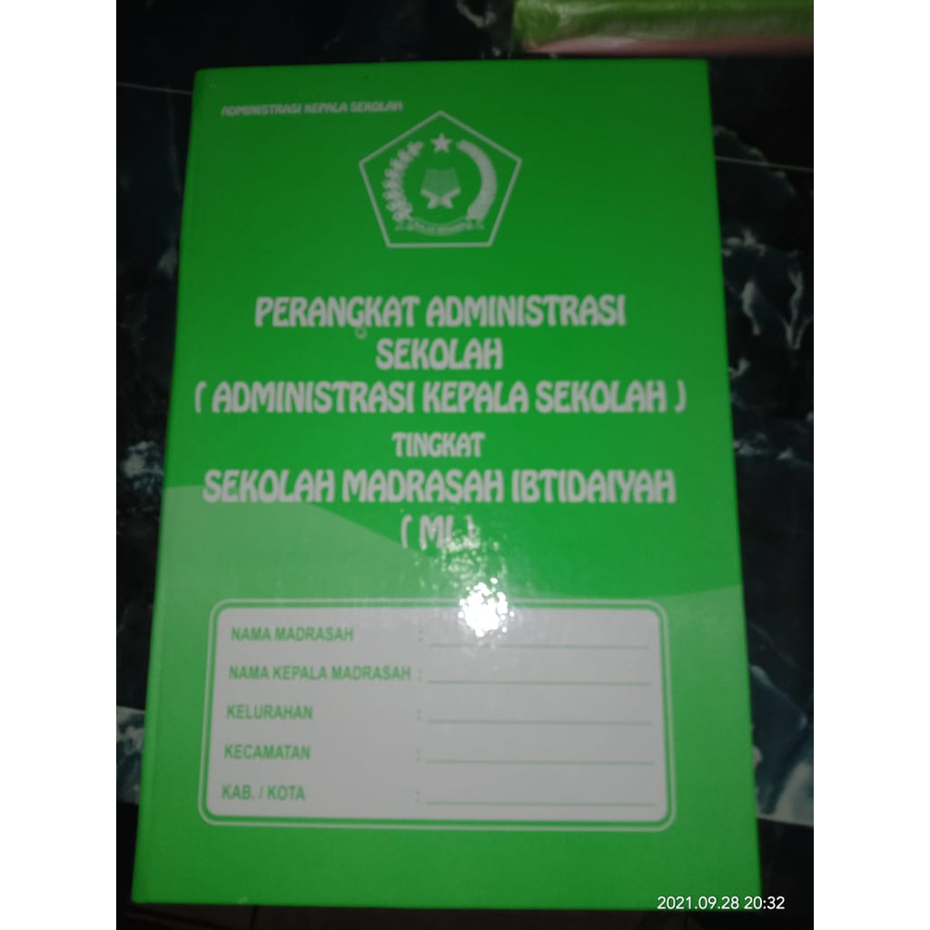 Buku Kumpulan Administrasi Kepala Sekolah Madrasah Ibtidaiyah