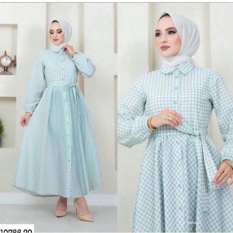 MAXY EMIRA KOTAK, KATUN POLYSTER, GAMIS HIJAB MUSLIM, MAXY DRESS