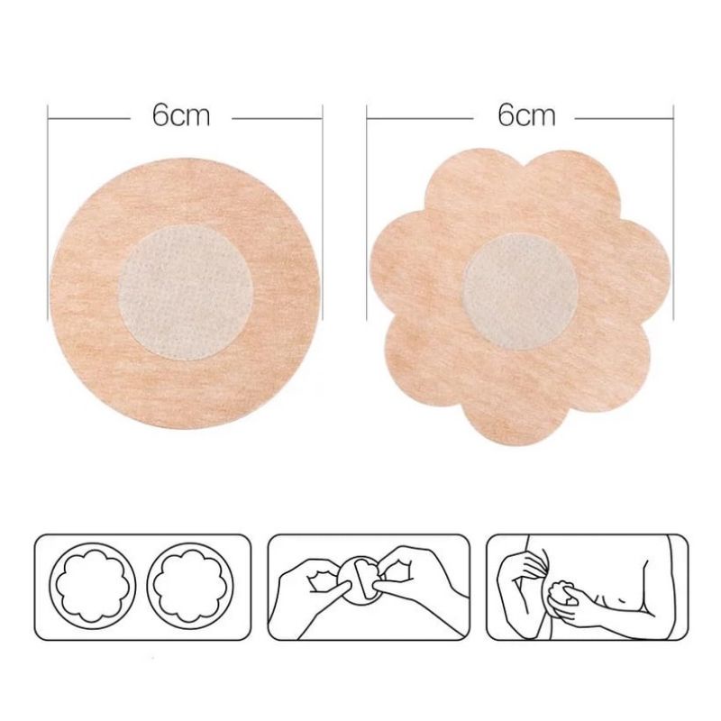 FINETOO FT17 Penutup Puting Payudara Pria Wanita isi 10 pcs Nipple STICKER Pad Cover Bra