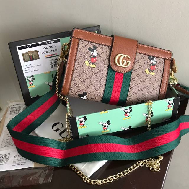 GUCCI MICKEY DOMPET TAS SELEMPANG SEMPREM