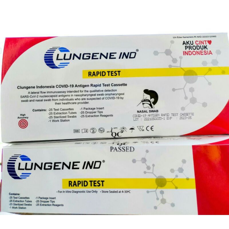 swab rapid antigen clungene merah